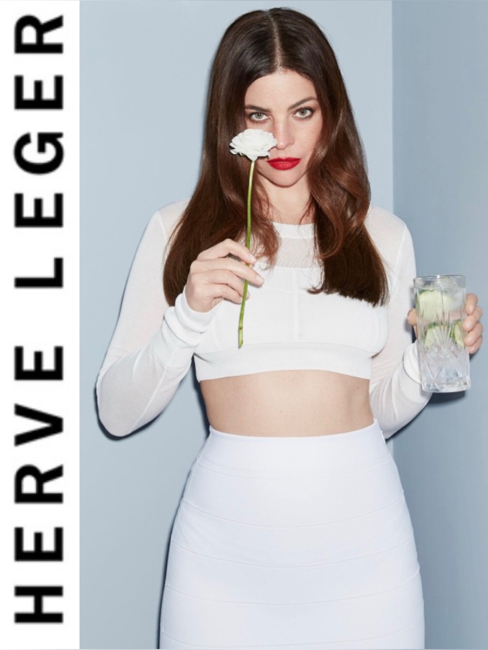 Hervé Léger x Julia Restoin Roitfeld Mesh Crop Top